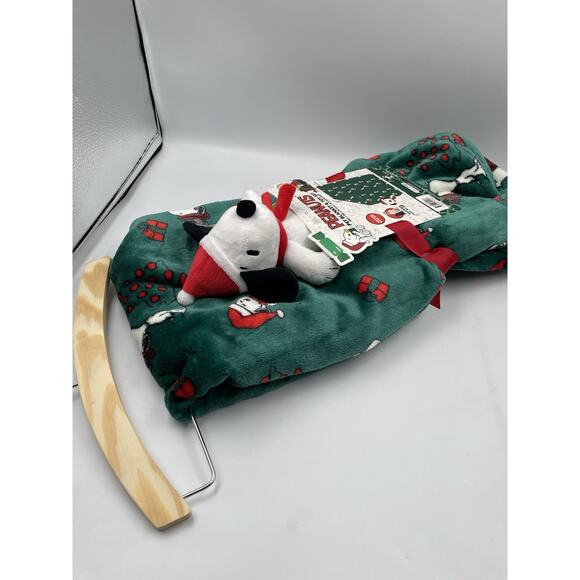 Peanuts Snoopy Pet Toy Squeaker & Plush Green 40x30 Blanket Set New With Tags - Picture 4 of 6